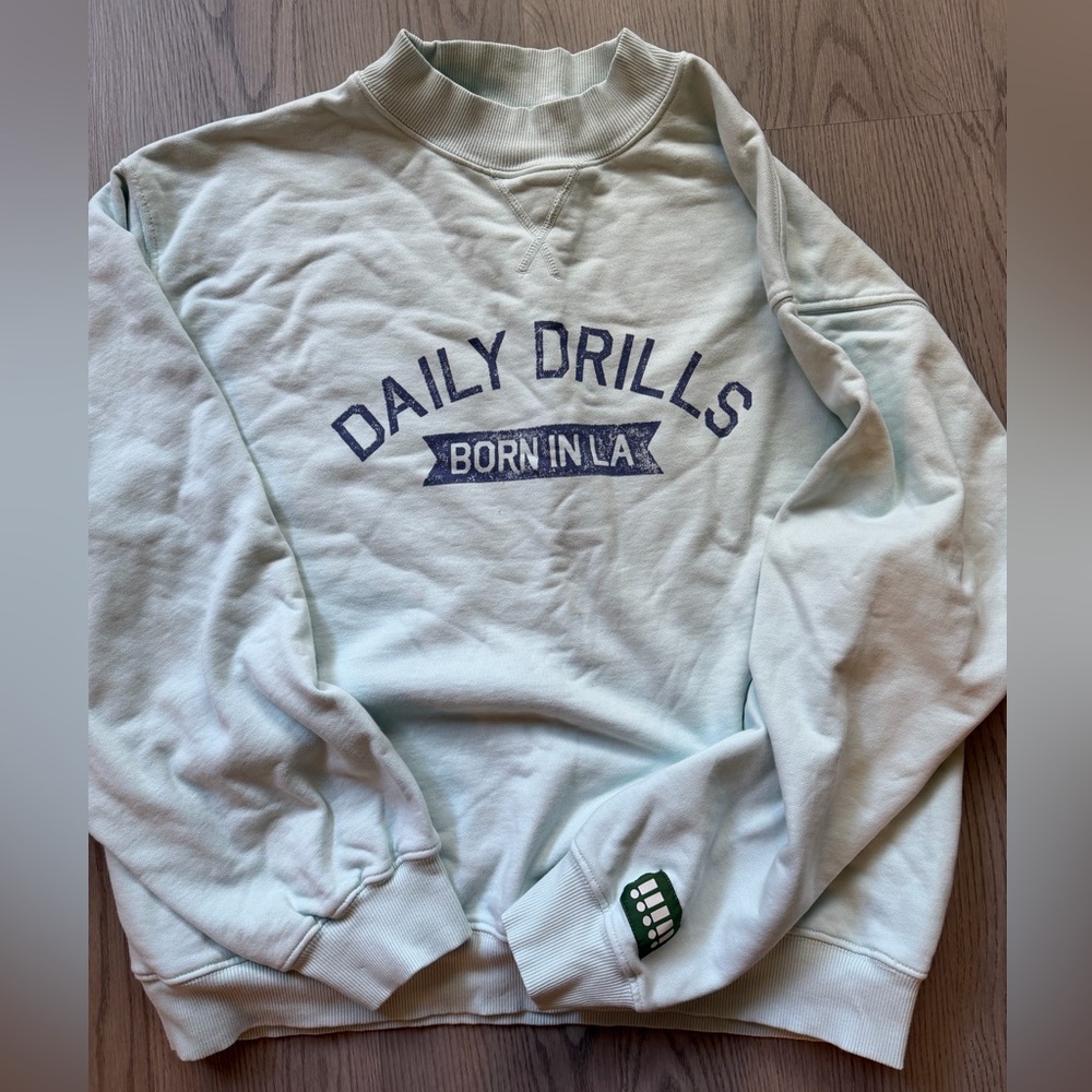 Daily Drills Limited Edition Reversible Light Mint Mockneck Sweatshirt